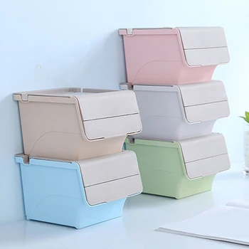 

Can Be Superimposed Desk Storage Box Stationery Supplies Household Practical Transparent Plastic Desktop Storage Box