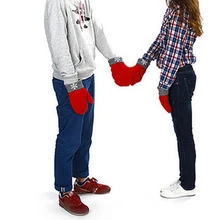 Перчатки для бега из флиса с теплой ручкой, двойная перчатка, утепленные Зимние перчатки для влюбленных, 3 шт./компл., рождественские перчатки дл пар