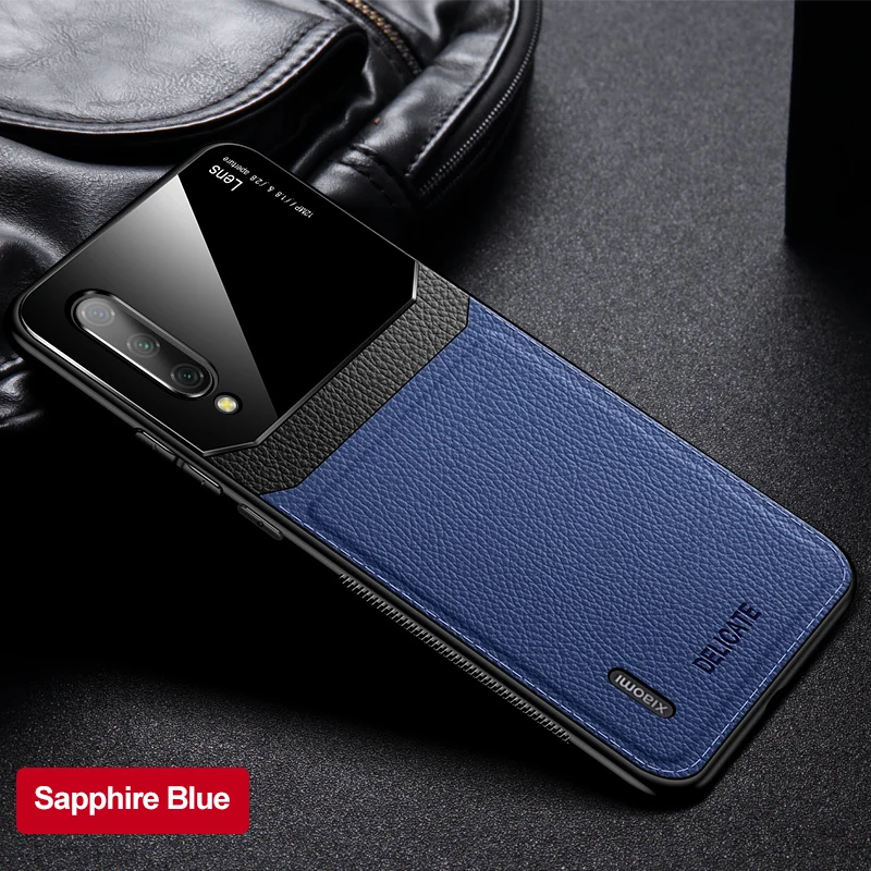 Чехол для телефона для Xiaomi Mi 9 Lite, чехол для бизнес-ПК, зернистый кожаный бампер, задний Чехол для Xiaomi Mi 9 Lite SE, глобальная версия