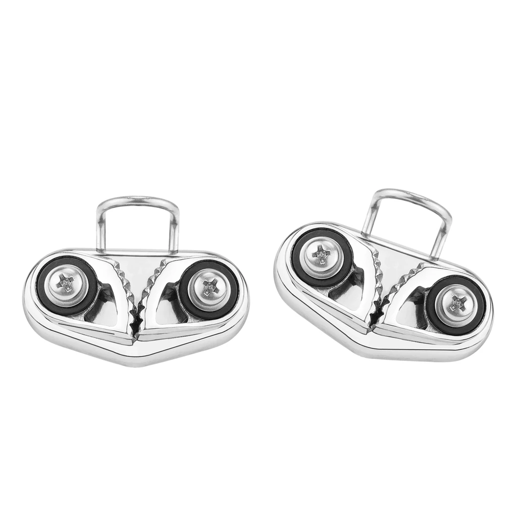 2x нержавеющая сталь 316 лодка Cam Cleat Matic Fairlead с проводным ведущим кольцом