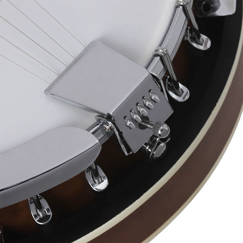 5-saitige Banjo-Konzert, 22 Bünde, Sapele, 5 Saiten, Gitarre, Anfänger, Musikinstrument, Geschenk, Palisander-Griffbrett, Banjo mit Tasche – Detail 9