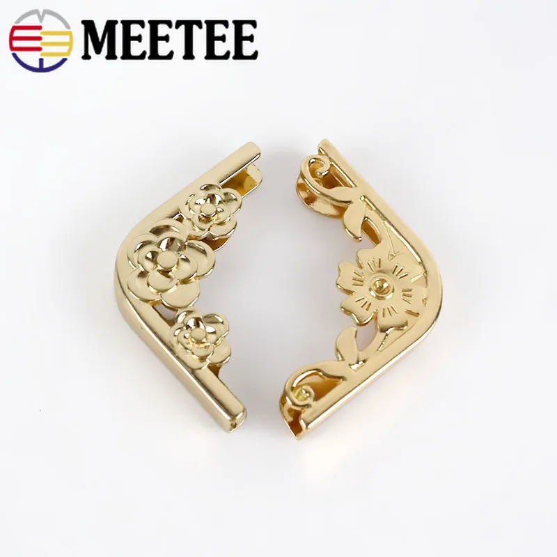 Meetee 10/30 шт 35X46 мм Сумка угловойой протектор металлическими пряжками для книги фото меню угловой Клип крюк DIY Чемодан аппаратный аксессуар