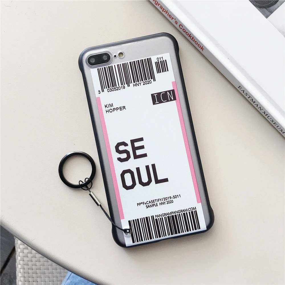 Ins US City Label Bar code Phone Case For iPhone 11 Pro Xs MAX XR X 6 s 7 8 plus Simple letter new York Clear silicon Cover Capa