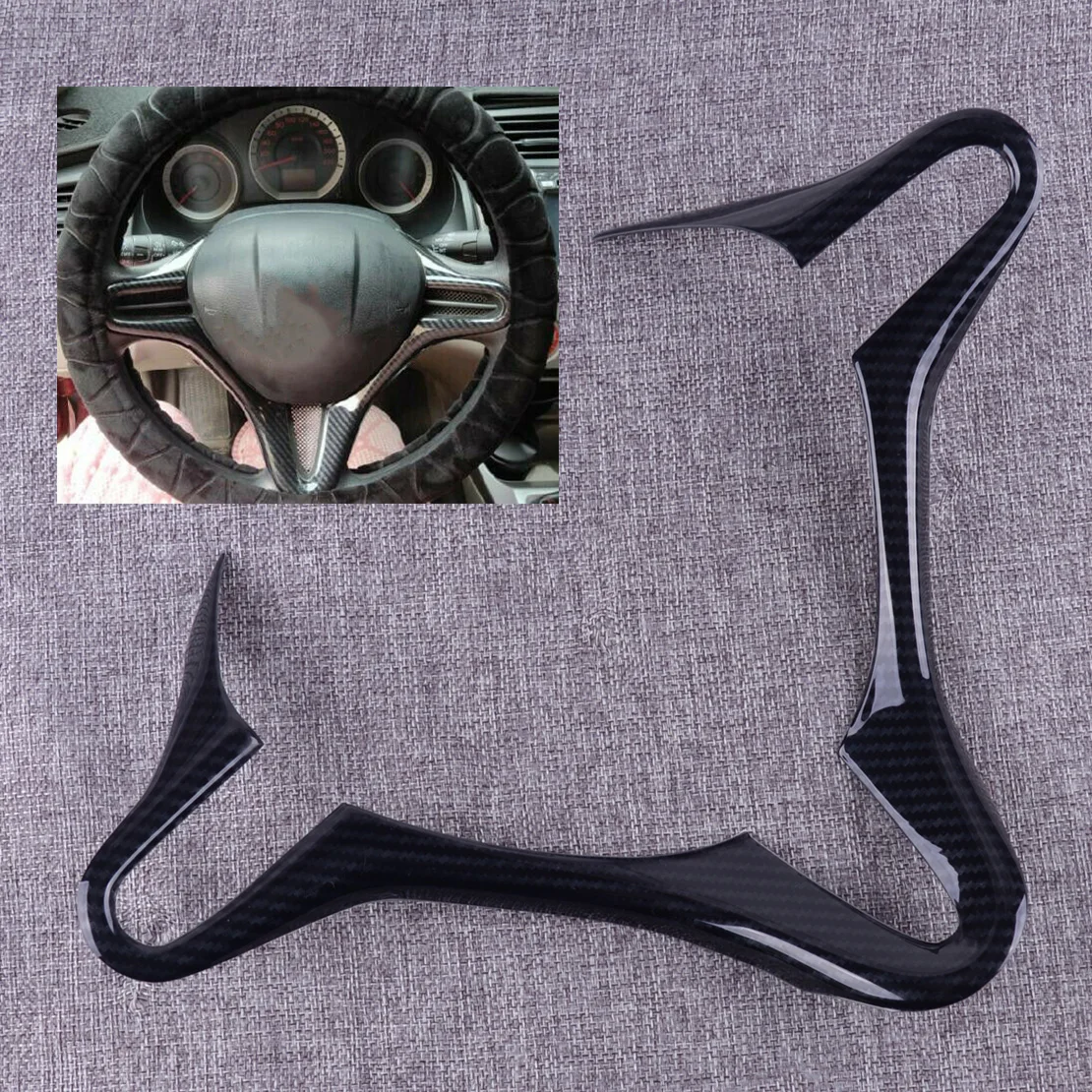 ABS Carbon Fiber Style Inner Steering Wheel Cover Trim Frame fit for Honda Civic 8th FD2 2006 2007 2008 2009 2010 2011 | Автомобили и