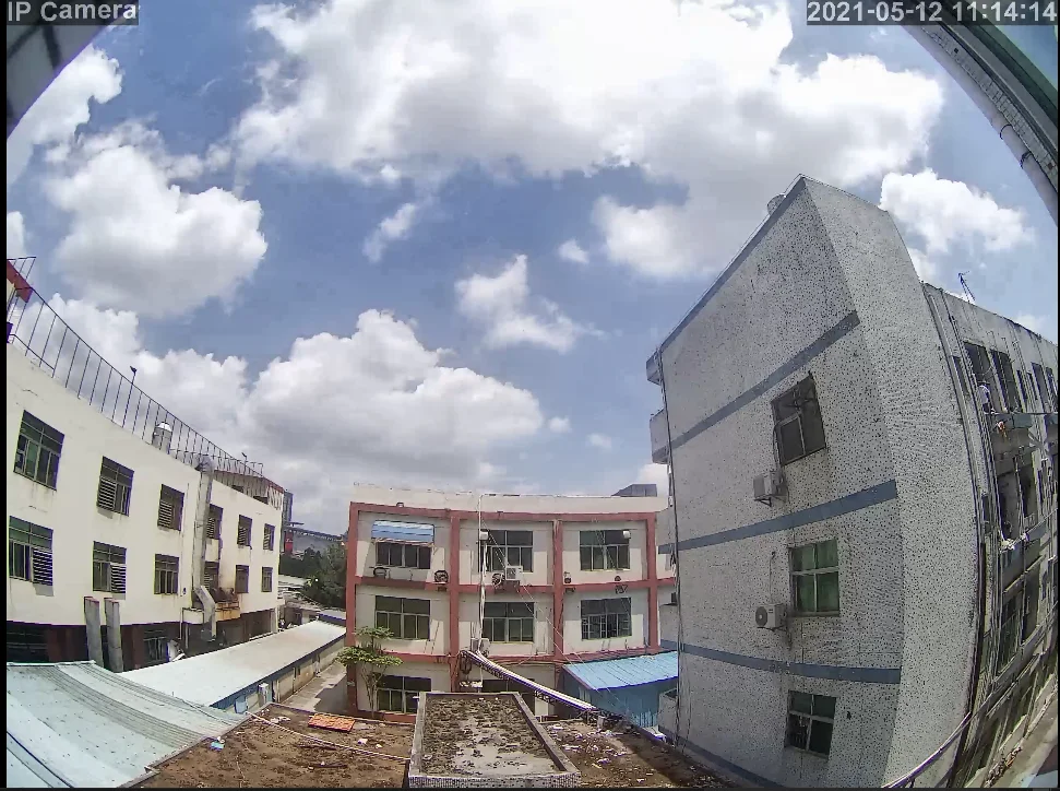 Wide-angle demonstration of camera coverage