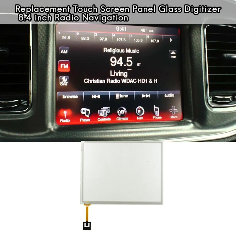 8.4 Touch Screen Digitizer Compatible with Chrysler Dodge Maserati Uconnect 3 RB5 RE2 Radio Navigation Display Monitor