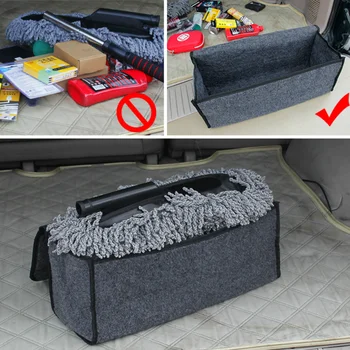 

Car Trunk Organizer Soft Felt Storage Box Large Anti Slip Compartment Boot Storage Organizer Tool Bag Car Storage Bag