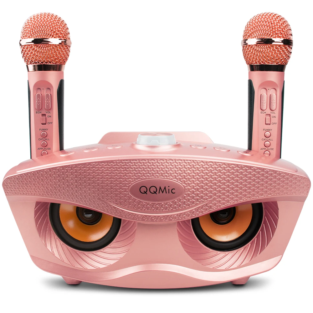 QQ Mic аккумуляторная bluetooth колонка для детей и взрослых портативная караоке машина