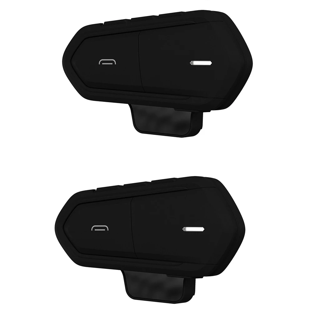 1/2 шт гарнитура для мотоциклетного шлема Беспроводная Bluetooth IP54 Водонепроницаемая гарнитура для верховой езды Hands-Free FM Радио стерео MP3 гарнитура - Цвет: 2pcs black