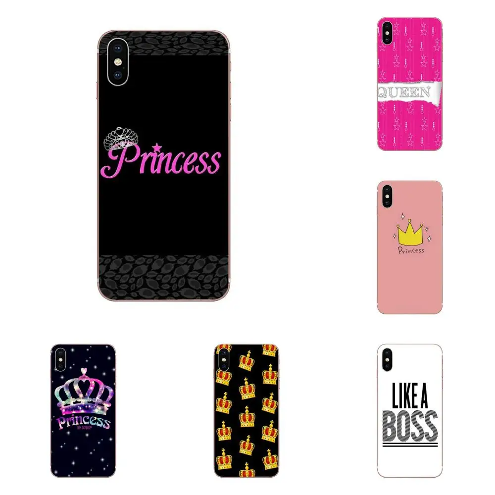 Принцесса Королева босс корона король шаблон для Xiao mi 3 4 4C 4i 5 5s 5X6 6X8 SE Pro Lite A1 Max x 2 Note