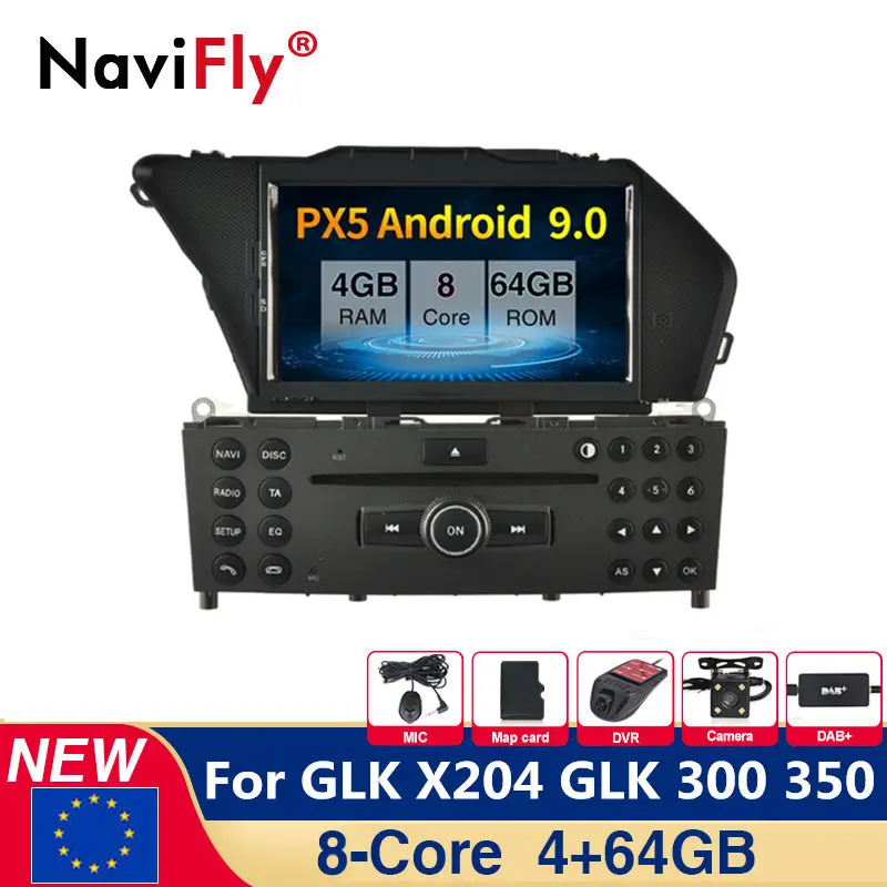 Perfect Free shipping! 4+64G Android 9.0 Car dvd radio multimedia player for BENZ GLK GLK X204 GLK 300 GLK 350 canbus wifi RDS GPS Navi 0