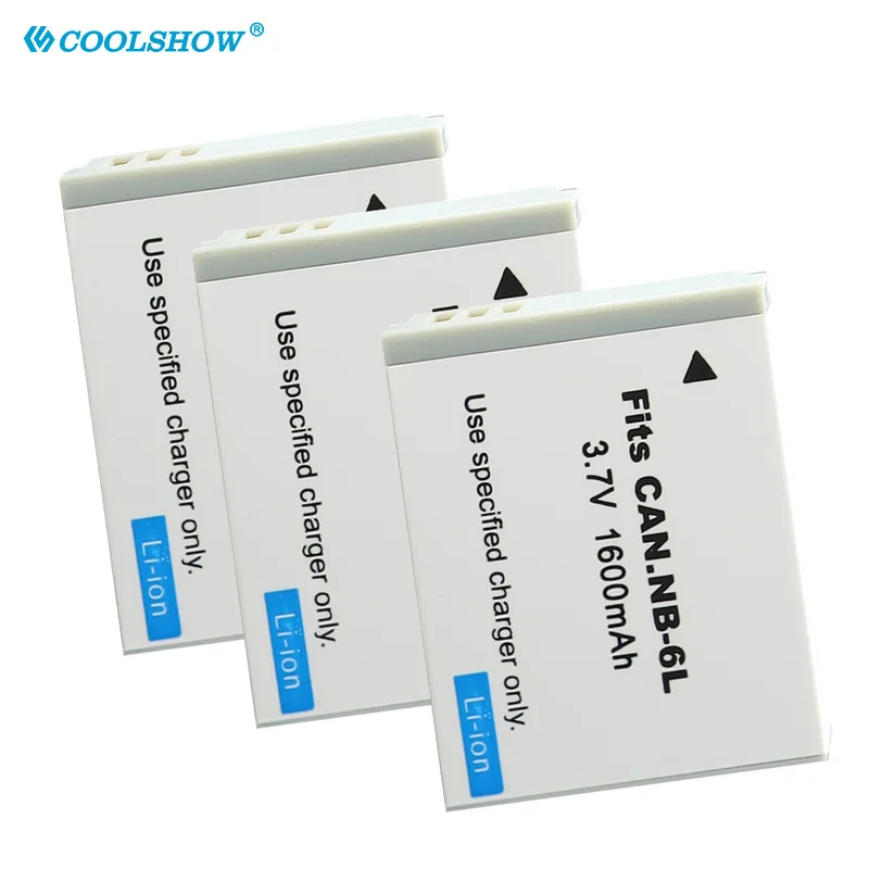 Cámara batería NB 6L NB6L NB-6L para Canon de tiro IXUS 310 SX240 SX275 SX280 SX510 SX500 HS 95 D10 D20 D30 baterías de 1600mAh