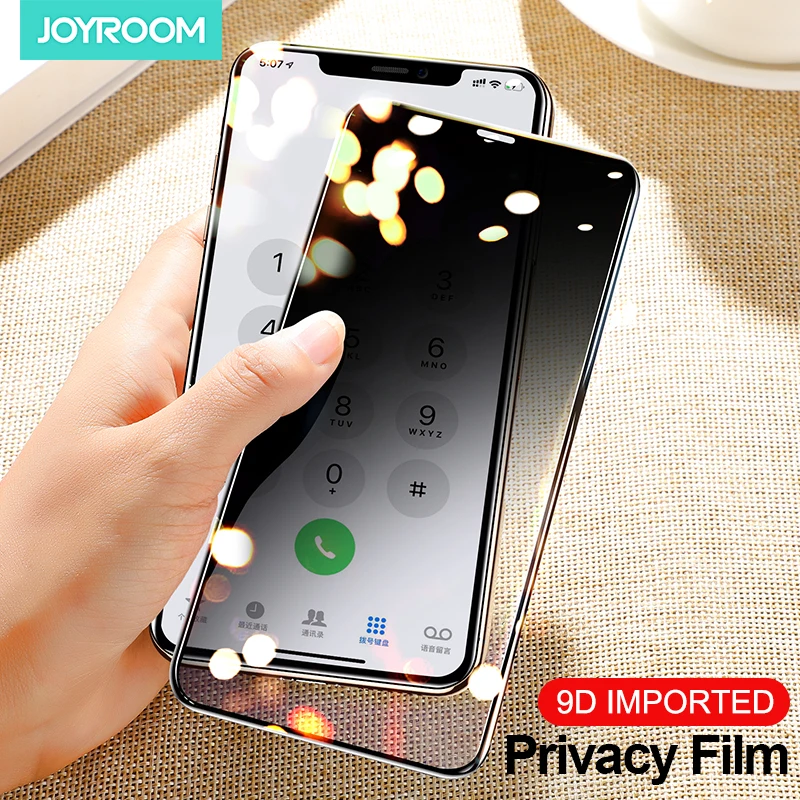 

Joyroom 9H Anti Spy Tempered Glass For iPhone X XS MAX XR Screen Protector HD Full Privacy For iPhone 11 Pro Max Protective Film