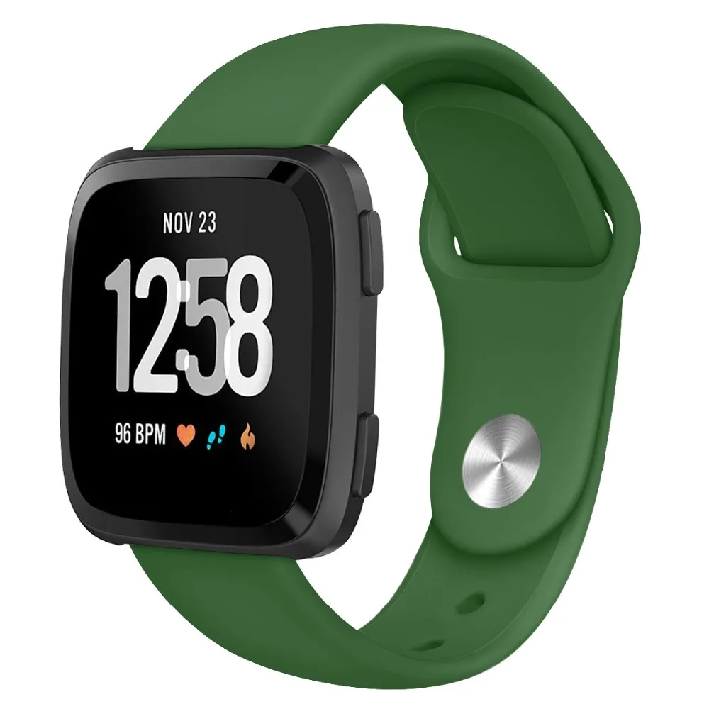 Высококачественный однотонный Браслет для Fitbit Versa 2/Versa Lite водонепроницаемый сменный мягкий силиконовый ремешок для часов Correa