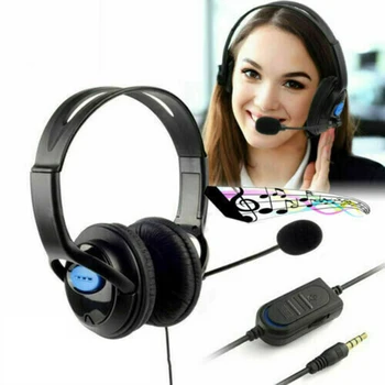 

Wired Stereo Headset Black Blue Big Bilateral Headphones Wired Gaming Headphones With Microphone HD Sound Quality Stereo D30