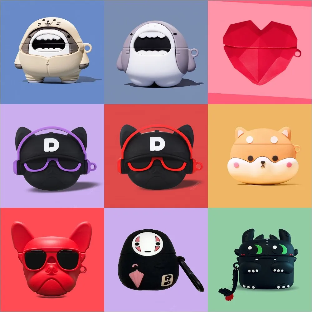 3D Cartoon Dog Earphone Case For Airpods Pro 2 3 Silicone Hearphone Cover for Apple Air Pods Earbuds Accessory | Электроника