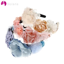 MOLANS Bohemia Женская модная повязка на голову с цветами для невесты Свадебная вечеринка головной убор для девушек головной убор Головные уборы аксессуары для волос