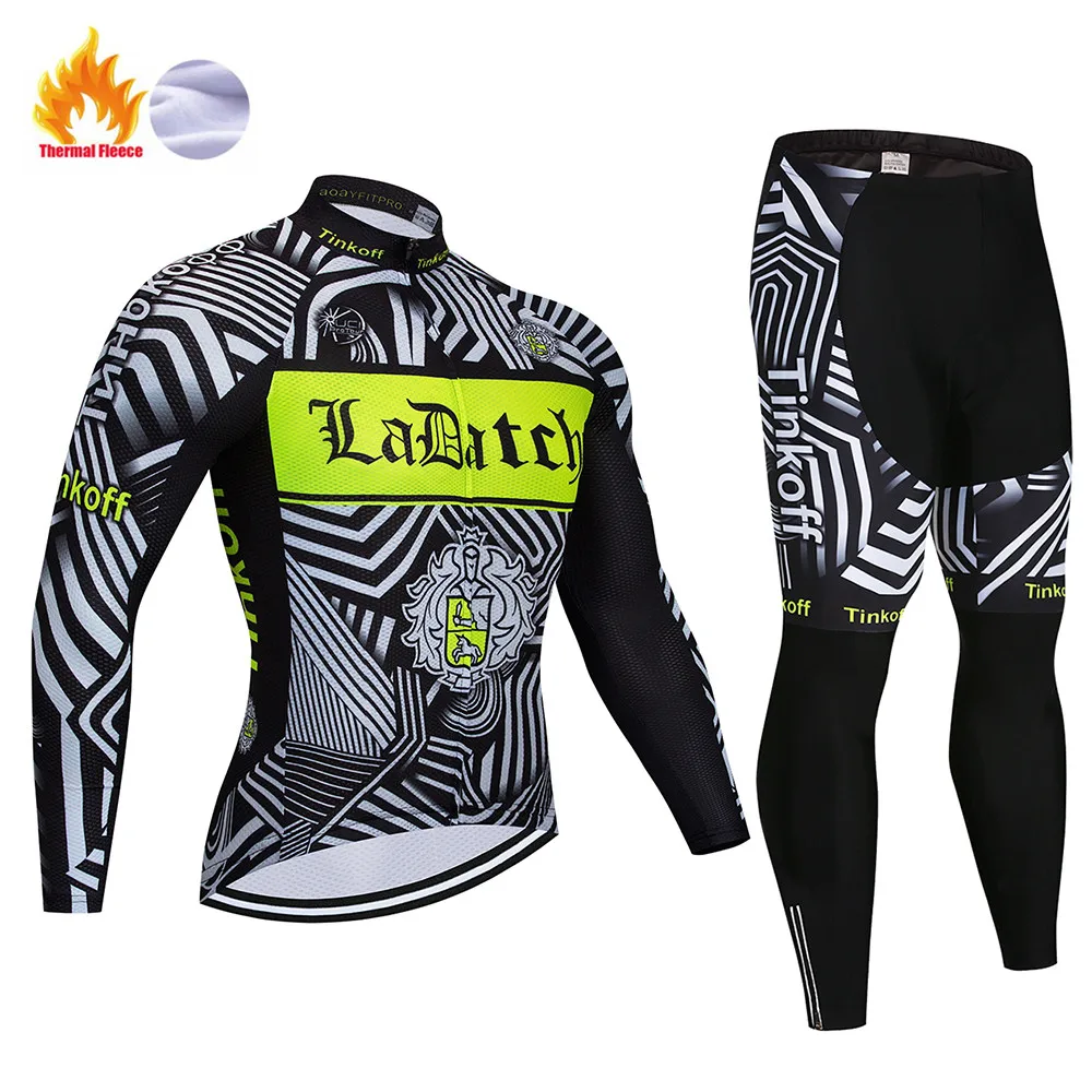 Winter Jersey Suit Профессиональная команда, велокофты, быстросохнущие майки с длинным рукавом и велосипедные шорты, комплекты одежды для велоспорта - Цвет: Winter Jersey Suit