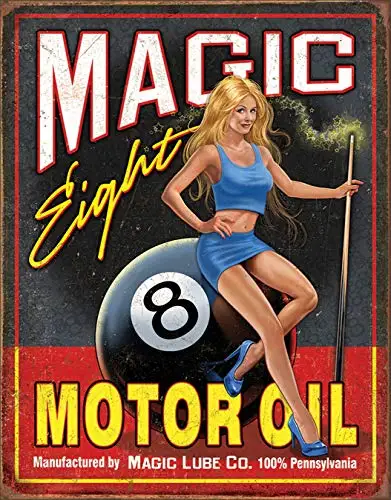 Magic Eight Безнадежное предприятие по-прежнему играет с автомобилями Оловянная картина «металлические номерные знаки» Оловянная вывеска настенная декоративная доска Ретро паб и бар оловянный постер - Цвет: Magic Eight