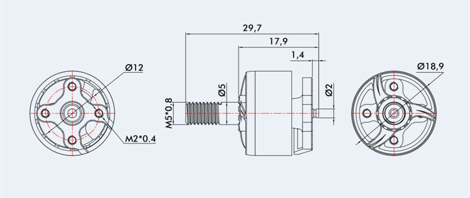 T-Motor F1507 1507 2700KV 3-6 S/3800KV 3-4S бесщеточный двигатель для бесщеточного дрона Cinewhoop RC FPV Racing CineWhoop BetaFPV