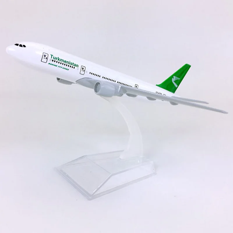16 см, игрушечные модели самолетов, Воздушный самолет Boeing B777 с базовой моделью, литой под давлением, пластиковый сплав, самолет, подарки, детская коллекция
