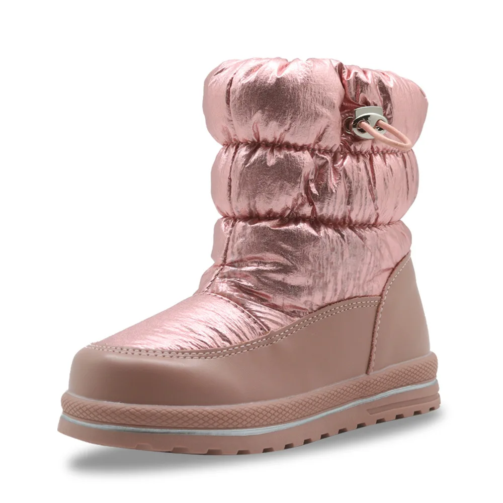 Dollplus/Новинка 2019 года детские зимние сапоги обувь для девочек модная плюшевая