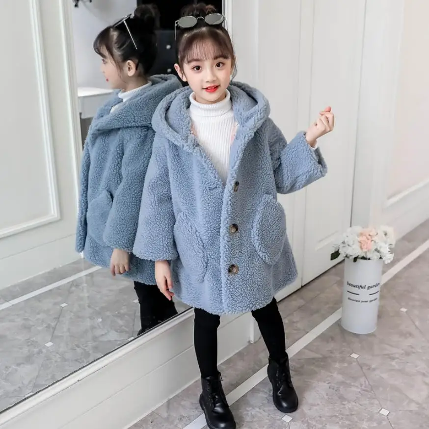 baby blue teddy bear coat
