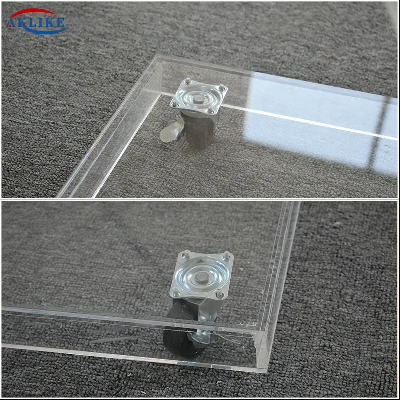 Plexiglass Podium Religious Ceremony Rostrum Modern Church Pulpit AKLIKE Commercial Furniture Acrylic Table Light Podium