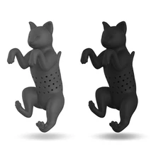 Силиконовый ситечко для кошачьего чая с животными, легко чистится, силиконовый, быстрая