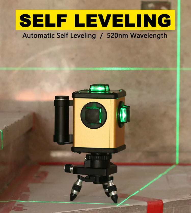 KaiTian Laser Level 12 Lines 3D Self-Leveling 360 Horizontal And Vertical Cross Magnet Bracket Green 3D Niveau Lasers Line Level