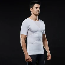 Горячее мужское облегающее Корректирующее белье для похудения, тонкий жилет, топы, Корректирующее белье для живота, Корректор осанки, боди