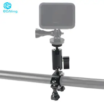 

360 Rotation Cycling Bike Handlebar Mount Holder Clip Bracket Anti-loose Tube Clamp 1/4" for Gopro Hero 8 7 6 Max Action Camera