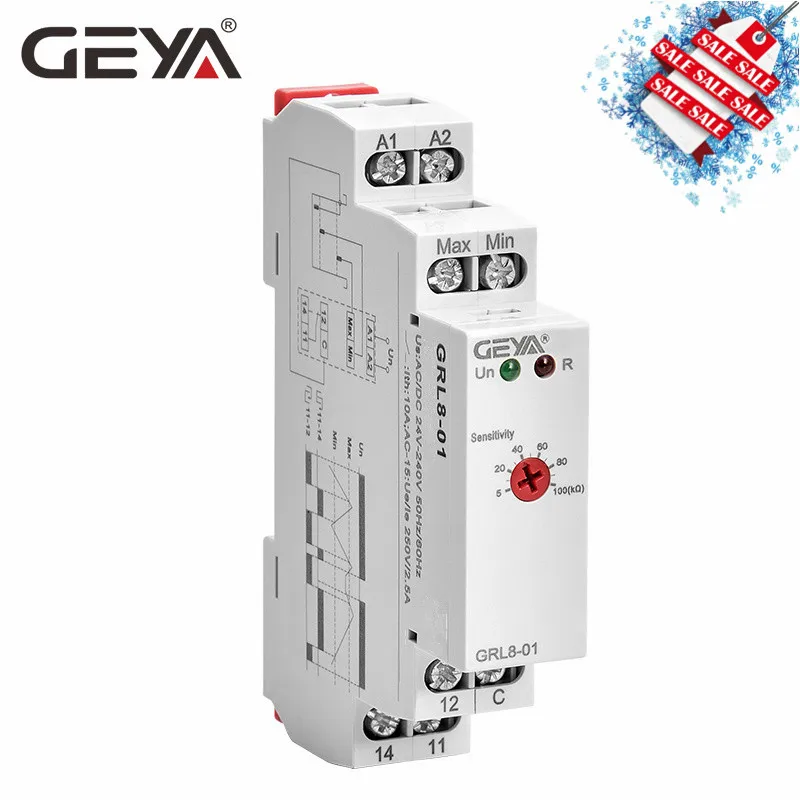 GEYA GRL8 регулятор уровня жидкости реле 10A AC/DC 24 V-240 V Электронный насос управления Realy