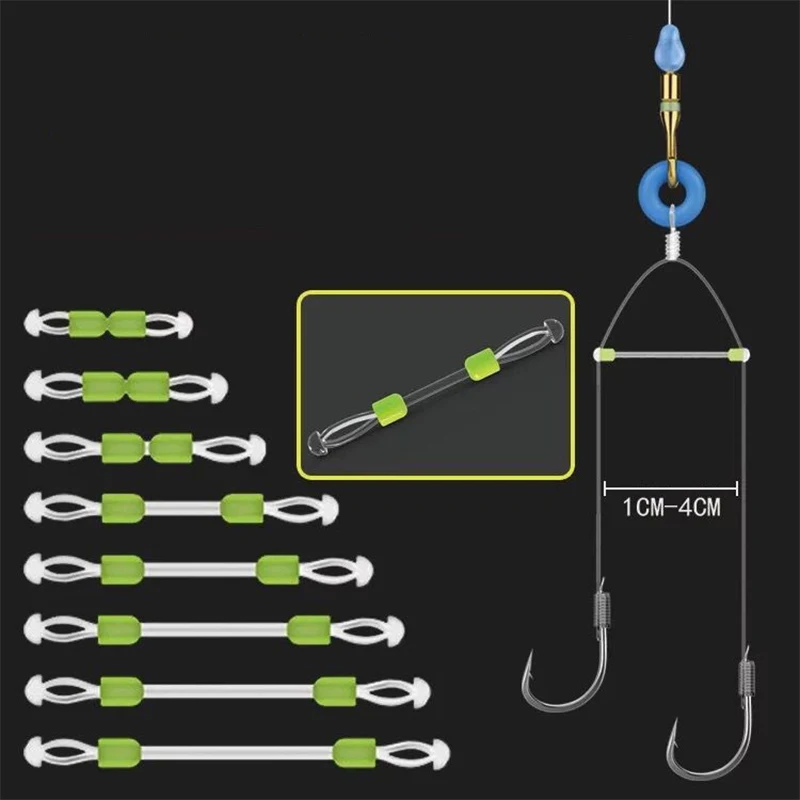 

30pcs Silicon Double Fishing Hooks Bifurcation Space Bean Fishing Line Anti-Wrap Contactor Swivel Tool Fishing Accessories