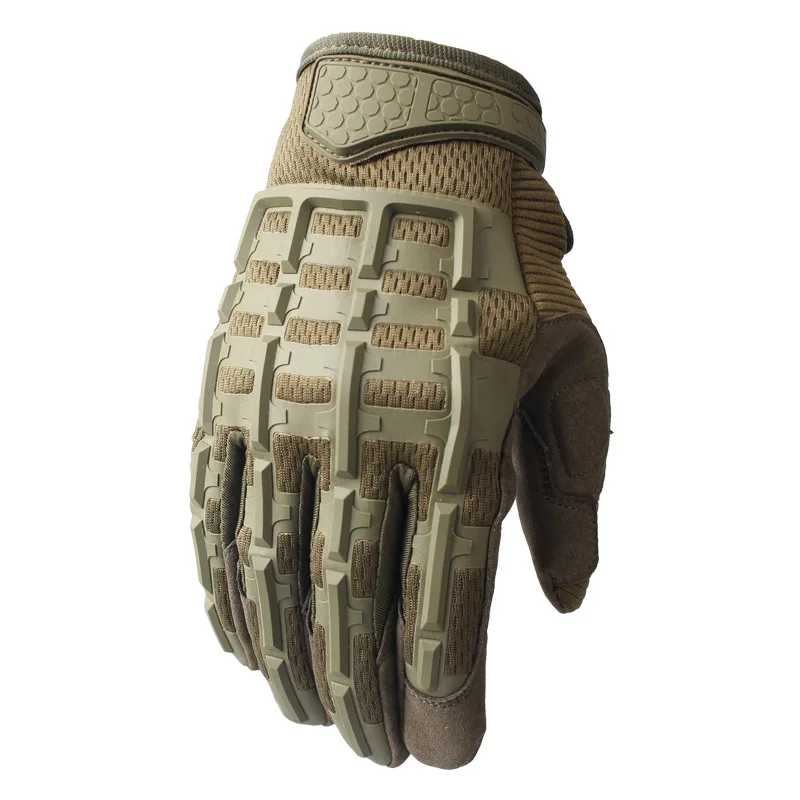 Men Full Finger Gloves Military Tactical Army Airsoft Combat Glove Paintball Shooting Bicycle Driving Antiskid Camouflage Gloves - Цвет: Армейский зеленый