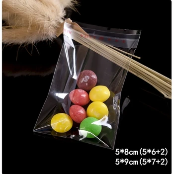 

1000pcs 5*8(9)cm Transparent Self Sealing Plastic Bags Opp Cellophane Food Candy Jewelry Gift Bags Home Wedding Deco Packing Bag