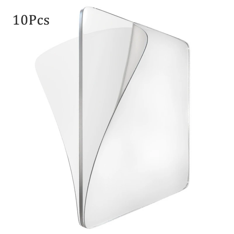 10PCS Square Strong Sticky Double-sided Gripping Pads No Trace Transparent Gripping Pads Waterproof - Color: L