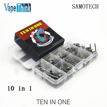 

Vapethink 100pcs/box 10 in 1 Pre-build Coils HEATING WIRE FOR RBA/RDA/RTA Electronic Cigarette tank DIY atomizer accessory