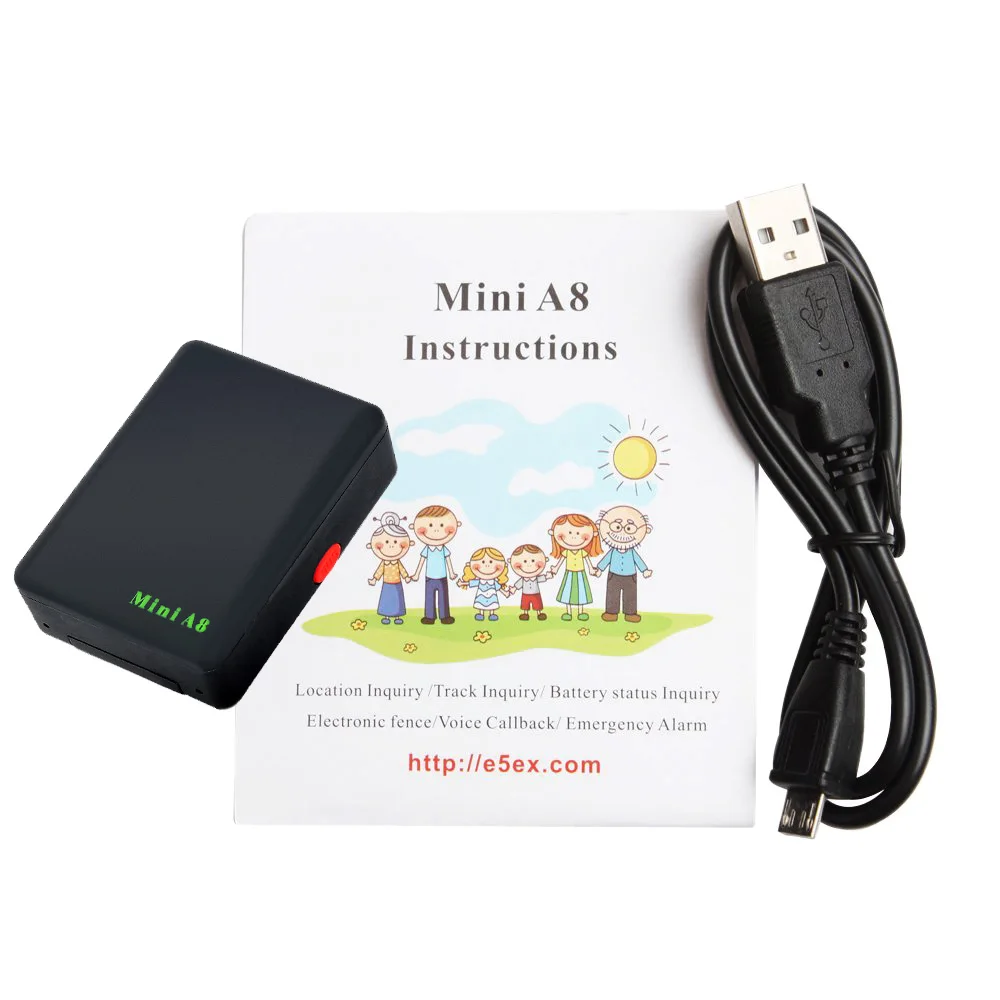 Глобальный локатор в реальном времени Авто детское мини-платье A8 GSM/GPRS/gps отслеживание автомобиля GSM трекер с кнопкой SOS