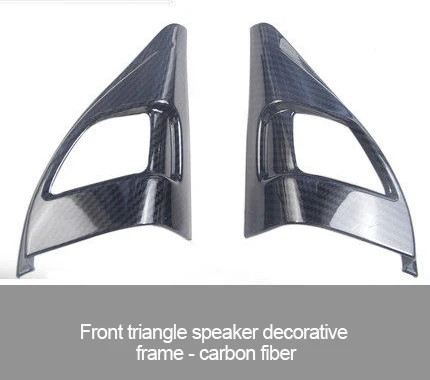 

For Citroen c5 Aircross ABS chrome silver carbon fiber Front triangle speaker decorative frame 2pcs