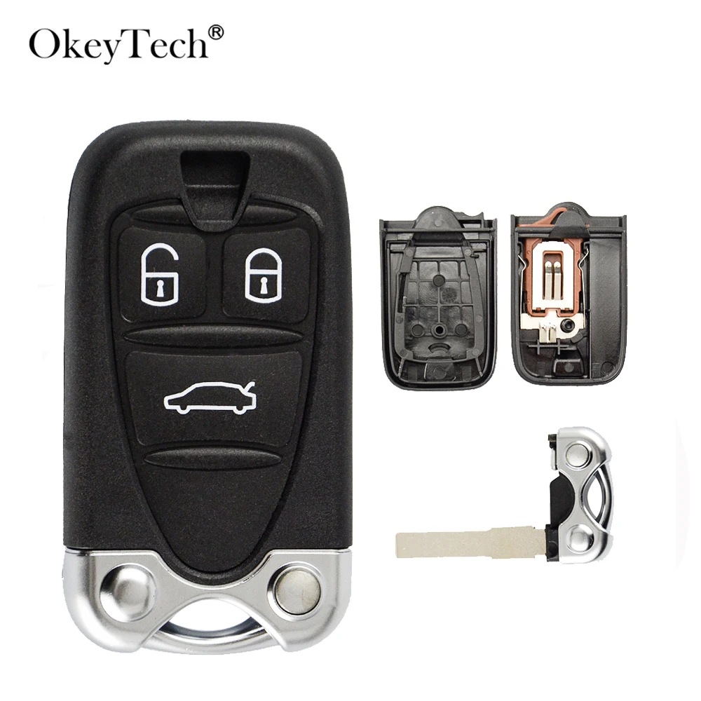 OkeyTech 3 кнопки дистанционного смарт Корпус для автомобильного ключа Alfa ROMEO 159 Brera 156