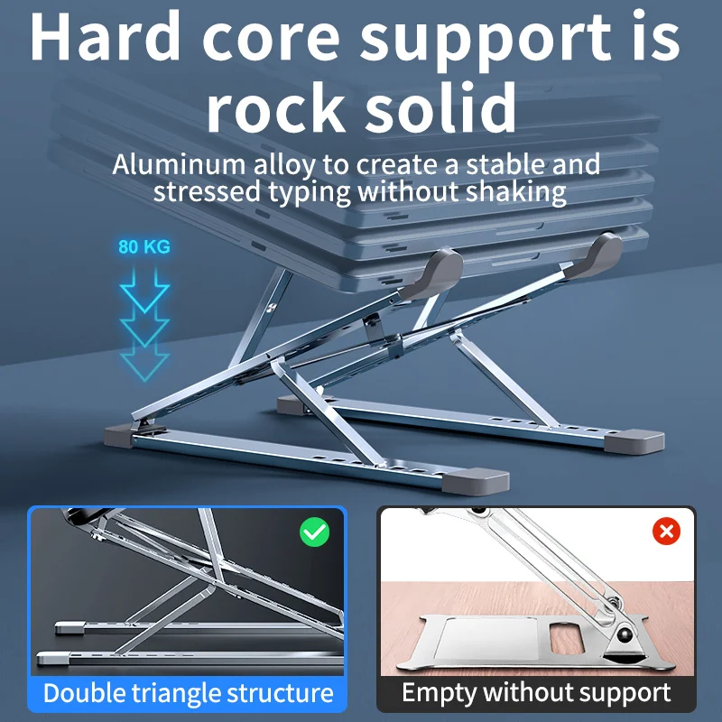 Aluminum Adjustable Laptop Stand for Macbook Air Pro PC IPad Adjustable Portable Tablet Holder