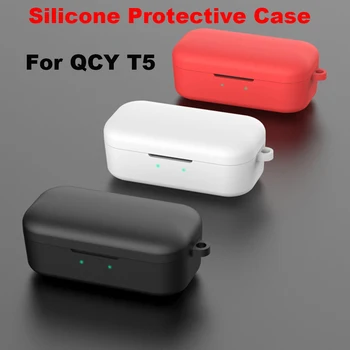 

Earphones Protective Silicone Case For QCY T5 Wireless Bluetooth Portable Earphones Carrying Cases Anti Scratch Cover For QCY T5