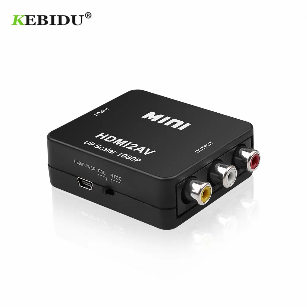 KEBIDU HD 1080P HDMI в AV/RCA CVBS адаптер мини HDMI2AV видео конвертер коробка для HDTV TV PS3