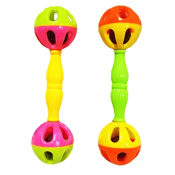 

3pcs Baby Rattle Bells Shaking Kids Early Development Toys For Cute Baby Rattles Hand Ring Bell Grasping Toy Gift- Random Color
