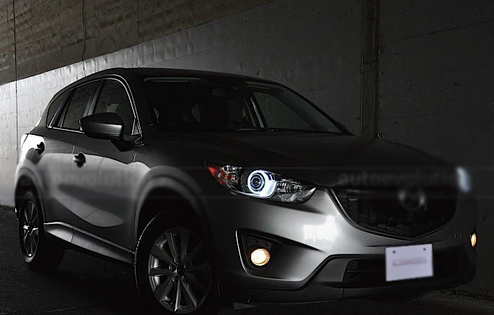 Для mazda CX-5 CX5 2013 Smd комплект светодиодов «глаза ангела» отличное Ультра яркое освещение DRL дневные ходовые огни