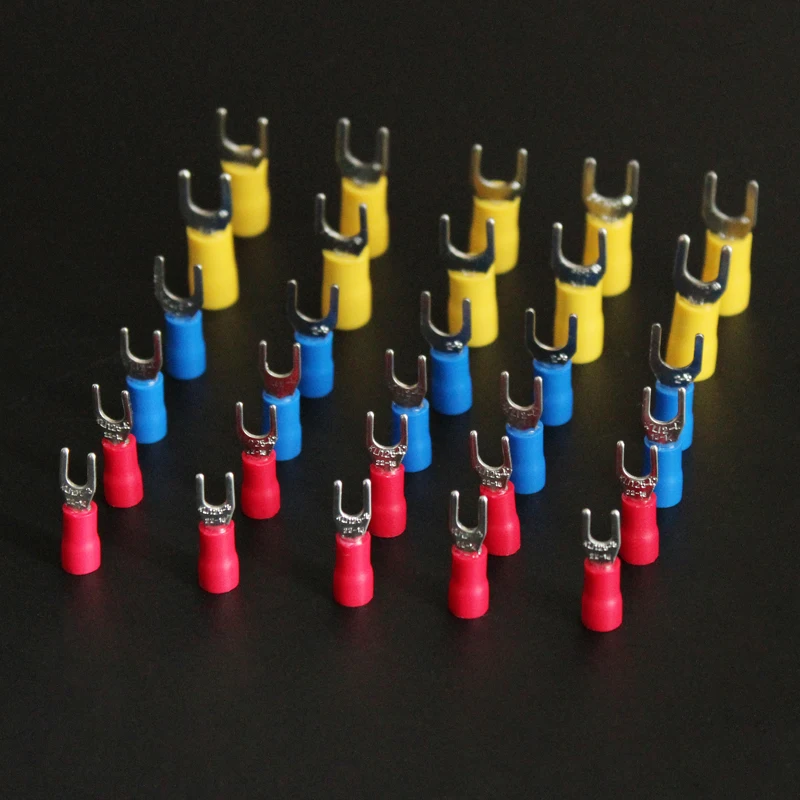 

1000Pcs SV series Fork Insulated Electrical Wire Crimp Terminals spade terminals Crimp Wire Connectors