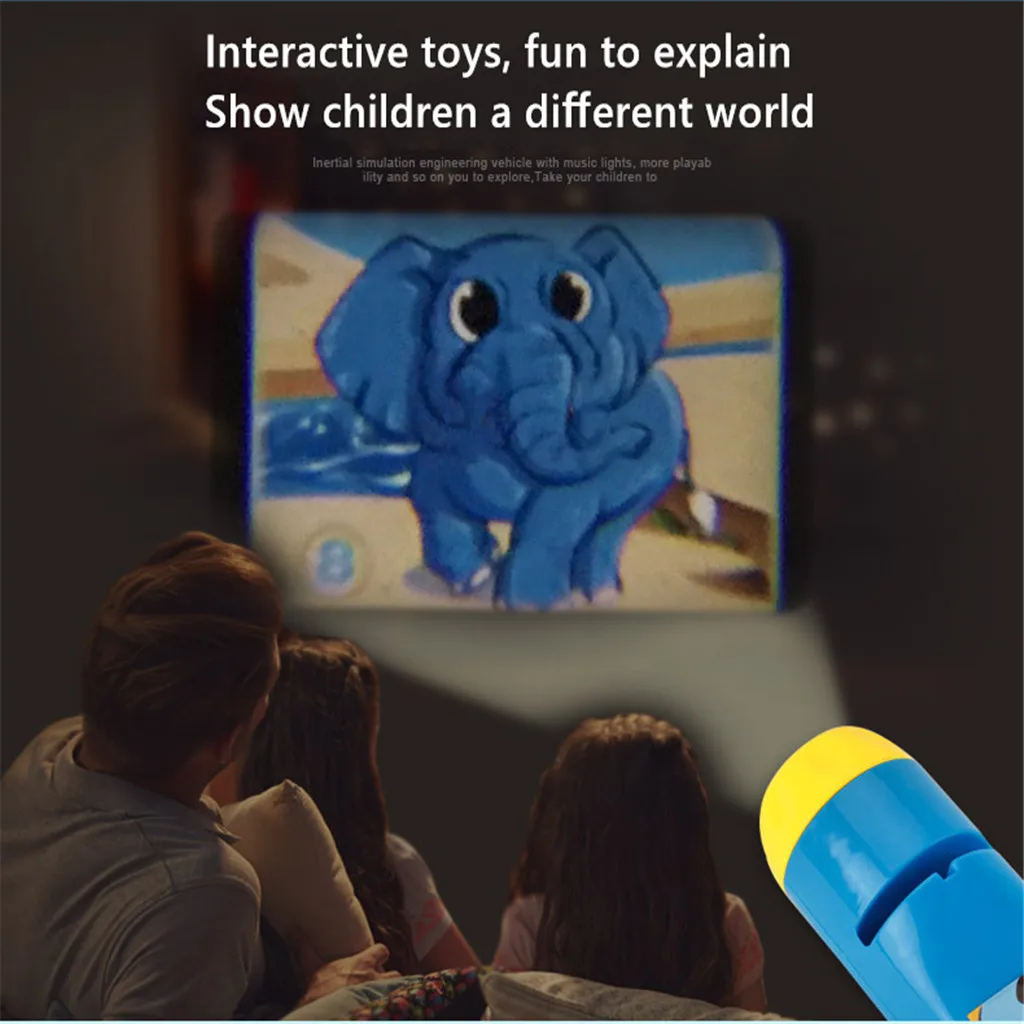 Kids Story Flashlight Slide Projector Toy Projector Slide Baby Sleeping Story Early Education Toy Child Sleep Light Lamp #YL1