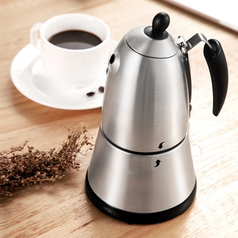 Mocha Coffee Machine Household Small Mini-portable Light Italian Stainless  Steel Automatic Electric Heating Coffee Percolator - Figurines & Miniatures  - AliExpress