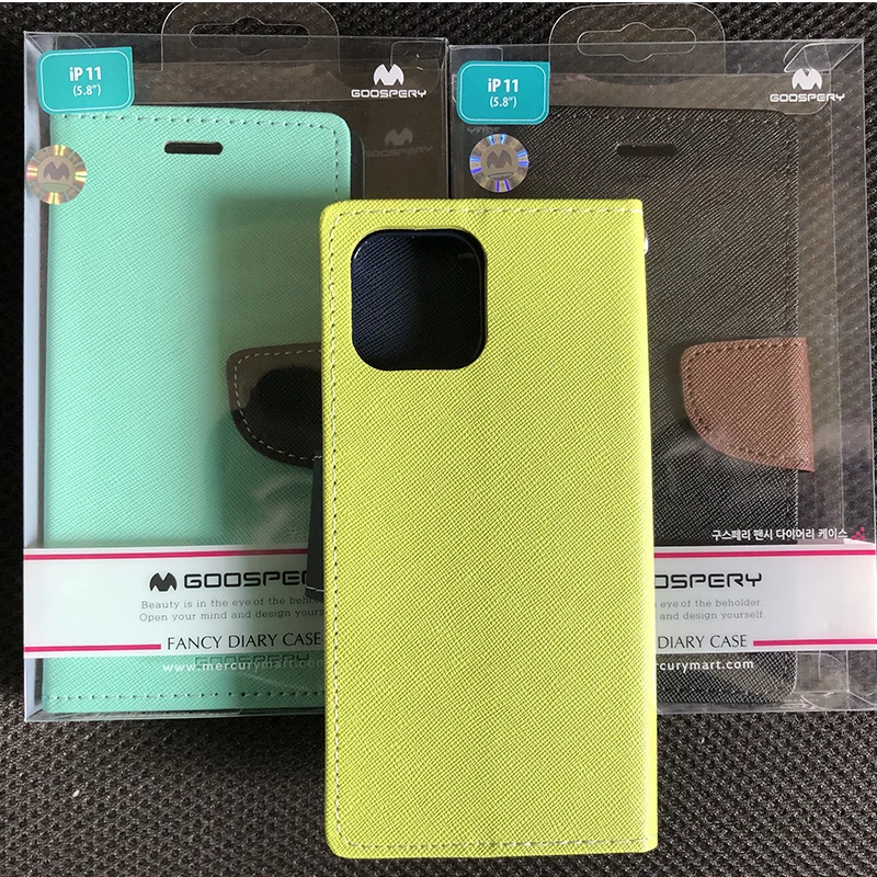 Mercury Goospery модный ежедневник из искусственной кожи Folio flip Wallet чехол для iPhone 6 6s 7 8 Plus X XS XR 11 11pro PRO MAX